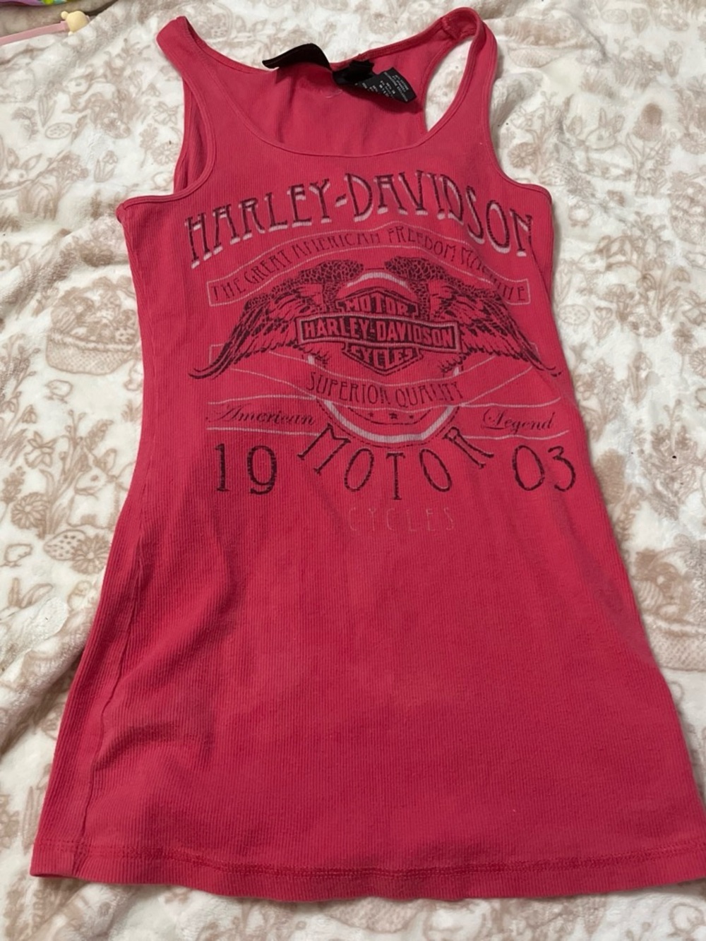 Harley-Davidson Red Graphic Racerback Tank